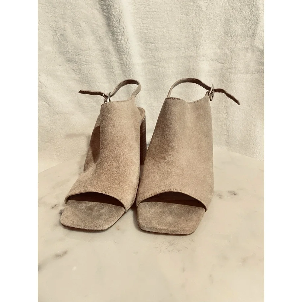 Vince Camuto Women's 8.5 Tan Leather Stiletto Heels Slip‑On Pumps NWOB - Picture 7 of 10